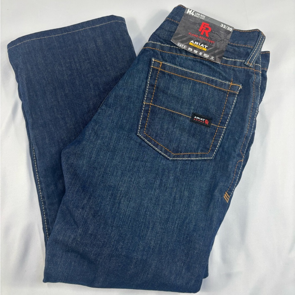 NWT Ariat Work FR M4 Low Rise Boot Cut Flame Resistant Jeans 33x30 (Fits 29)